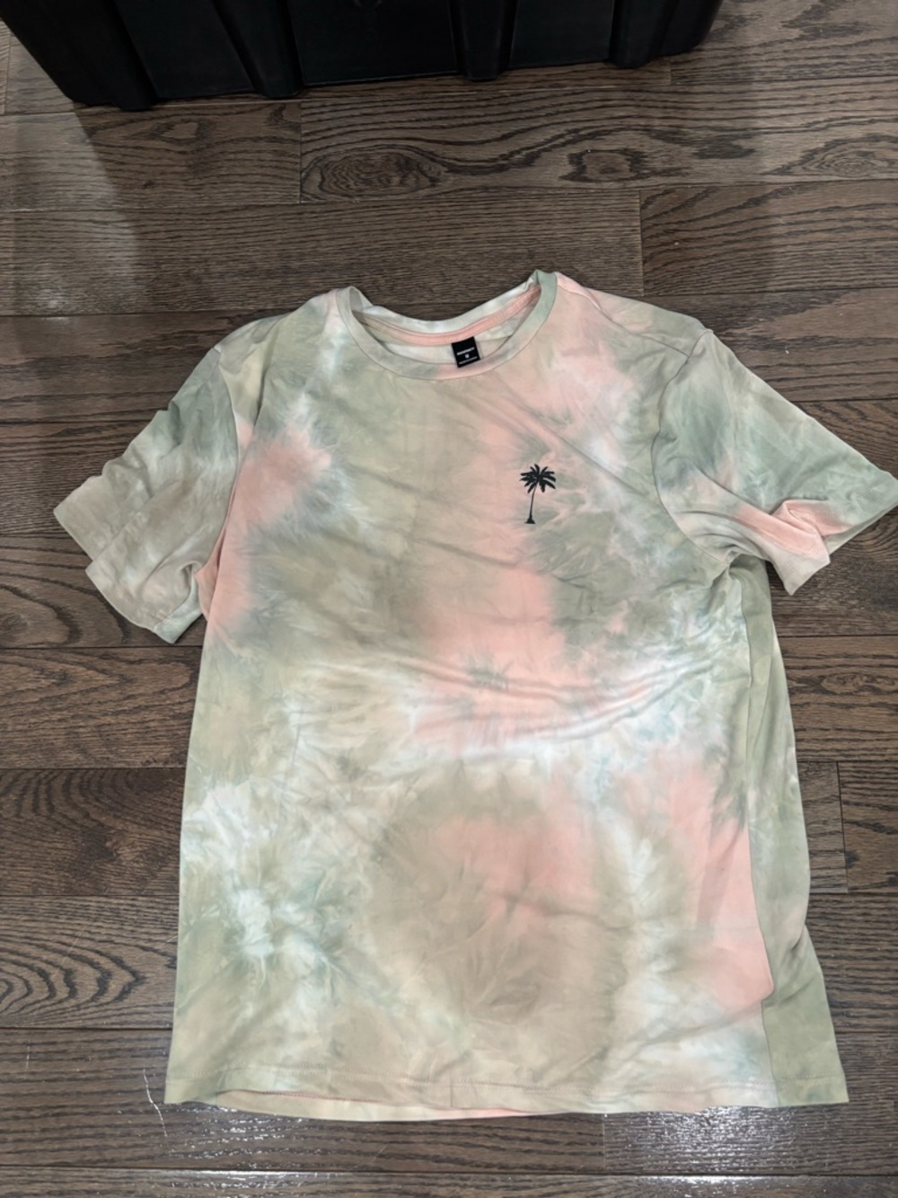 NFINITY Pastel Tie-Dye Crew Tee in Pink & Sage
